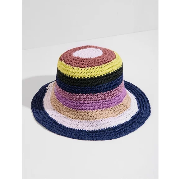 NWT Hat Attack Remy Multi Bucket in Navy Stripe - Picture 1 of 6